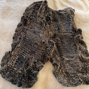 Large Womens Rabbit Scarf/Shawl With Pockets